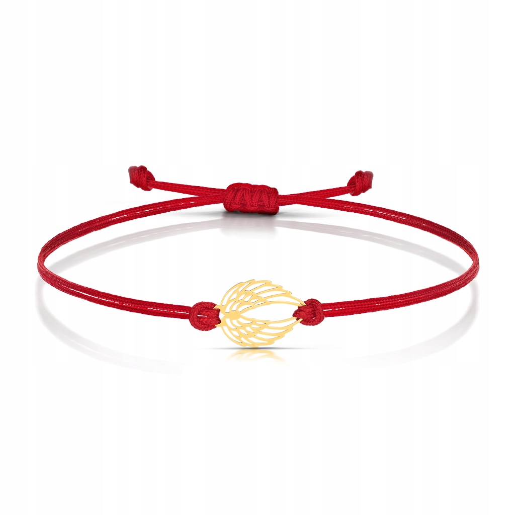 Zlatý Provázkový Náramek S Křídly 585 Gravírování