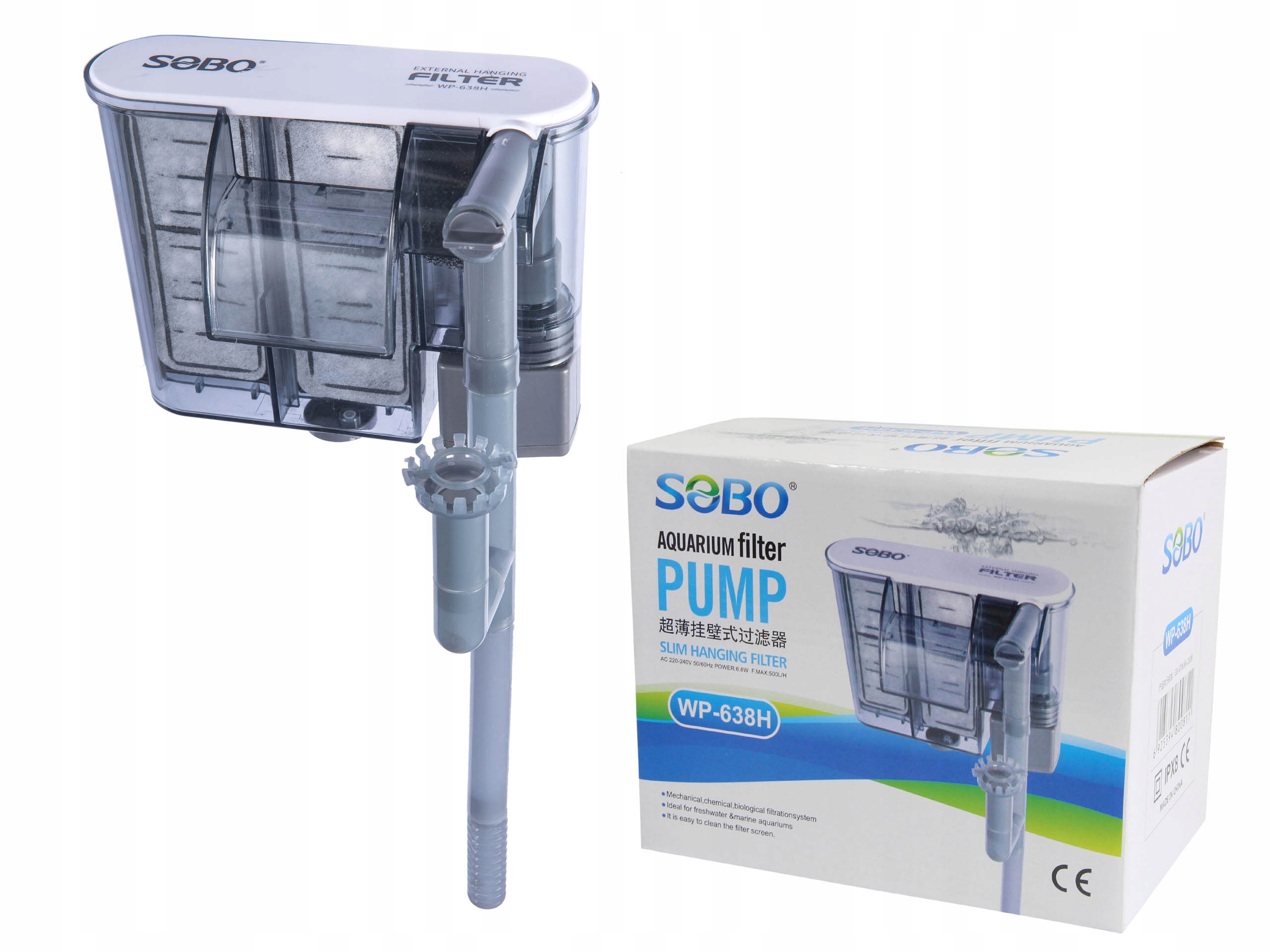 Levně Vnější biologický a mechanický kaskádový filtr Sobo WP-638H