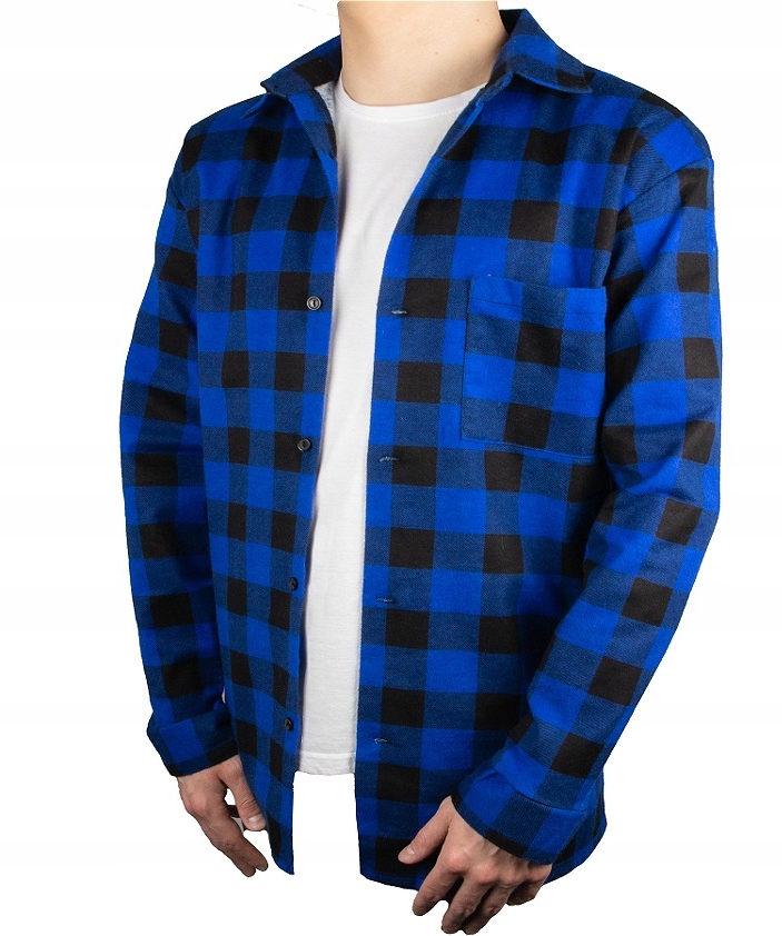 KOSZULA FLANELOWA ROBOCZA NIEBIESKA XXXL 3XL Marka inna