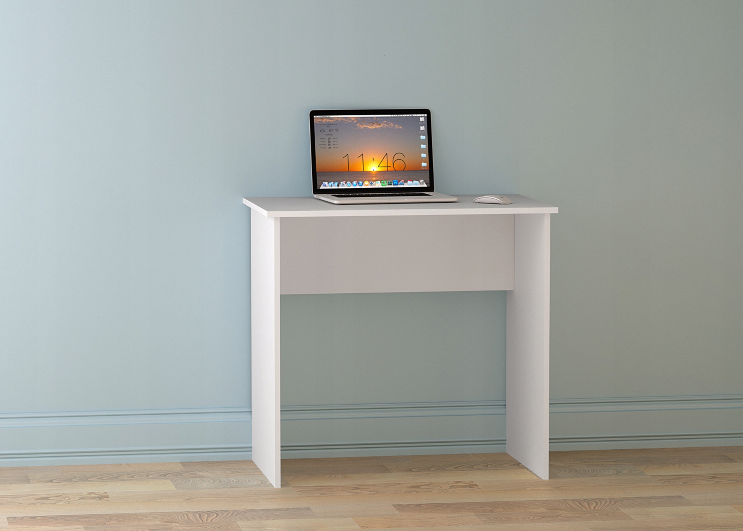 Biurko UNO prostokątne białe 80 x 50 x 75 cm