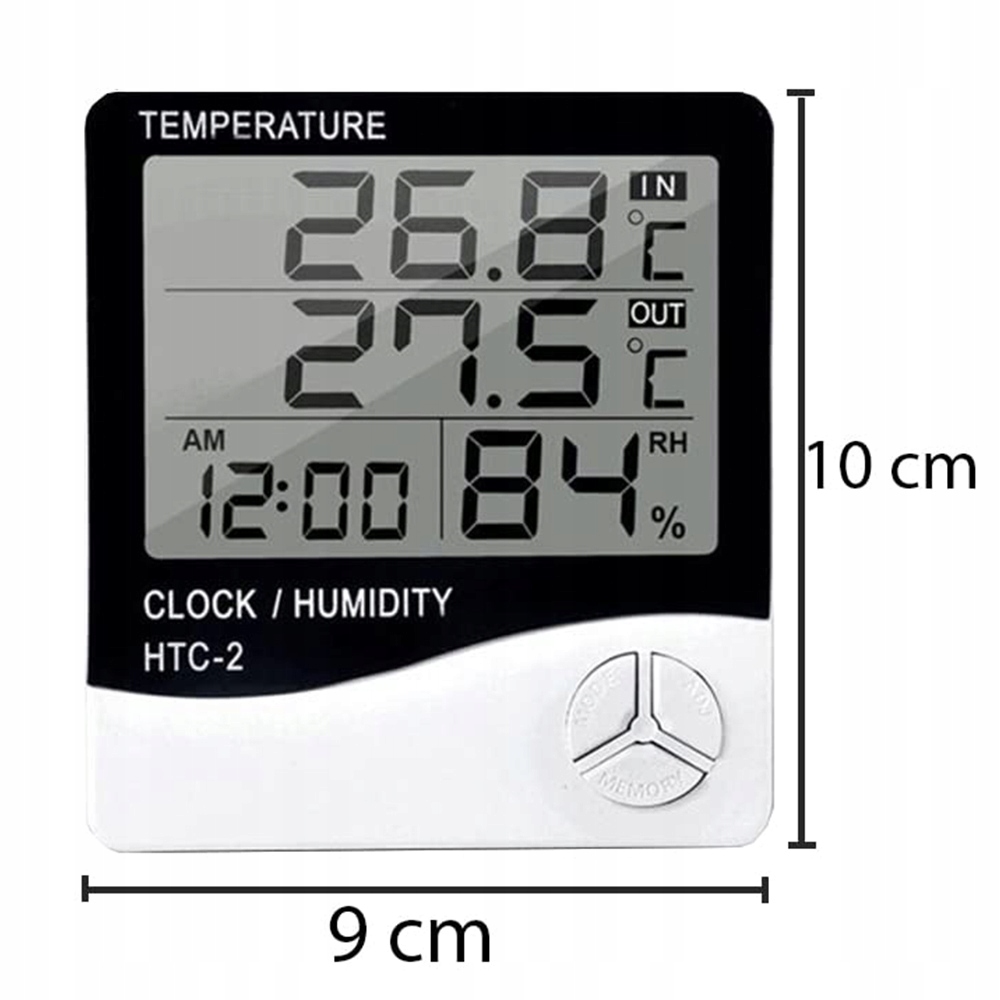 CYFROWY TERMOMETR HIGROMETR STACJA POGODY Z SONDĄ ZEGAR BUDZIK KALENDARZ EAN (GTIN) 5903933542850