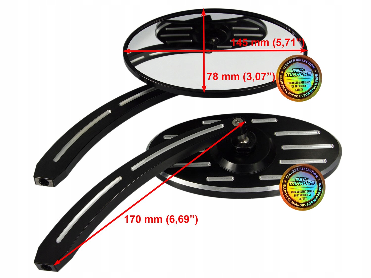 lusterka REC-KX-C2 czarne Dopasowanie do pojazdu produkt uniwersalny