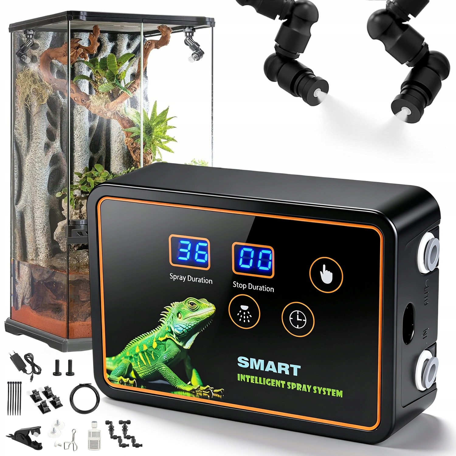 Levně Mlhovač Terária Časovač Systém Zavlažovač Elektronický ZVLHČOVAČ+2X Trysky
