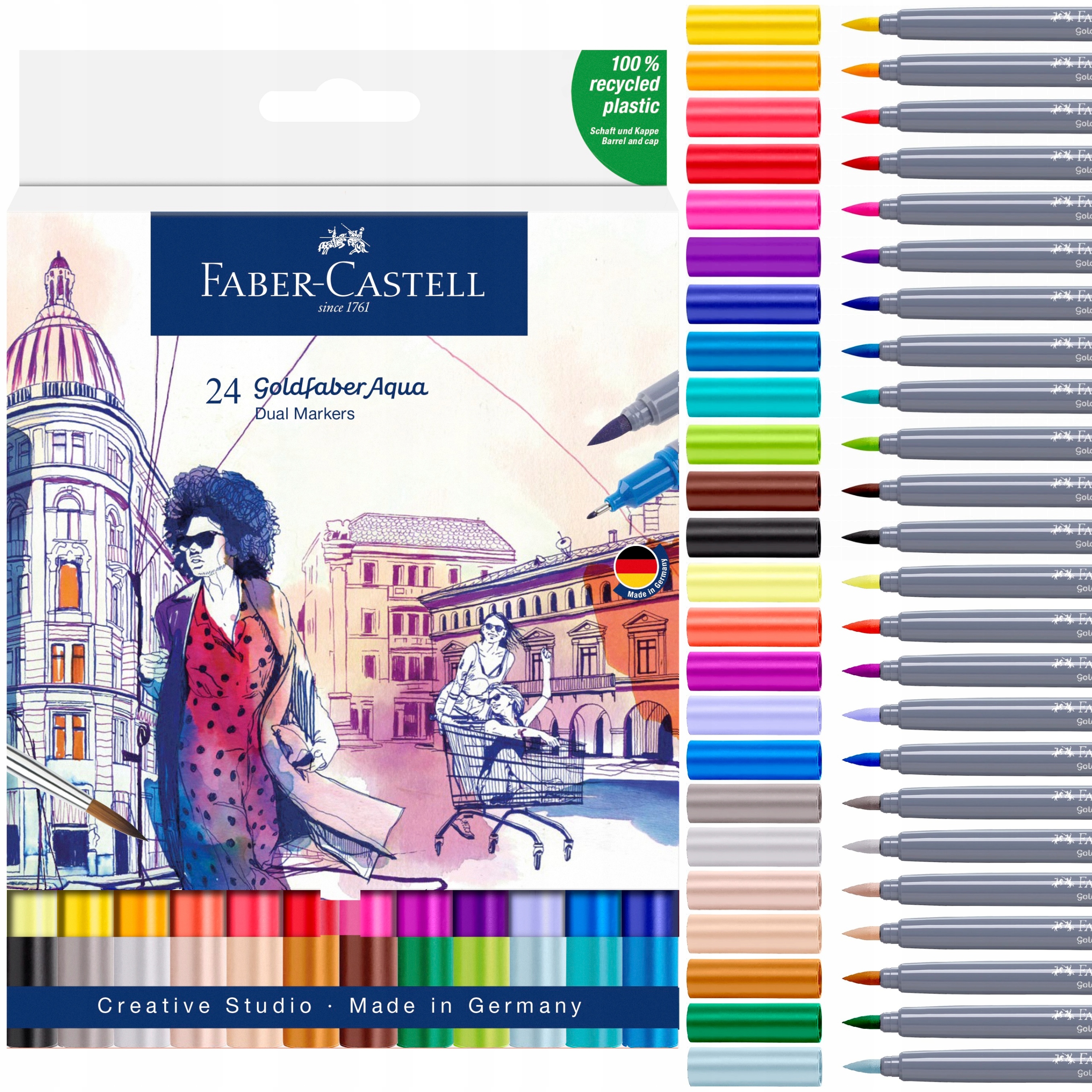 Faber-castell Fixy oboustranné Goldfaber 24 k