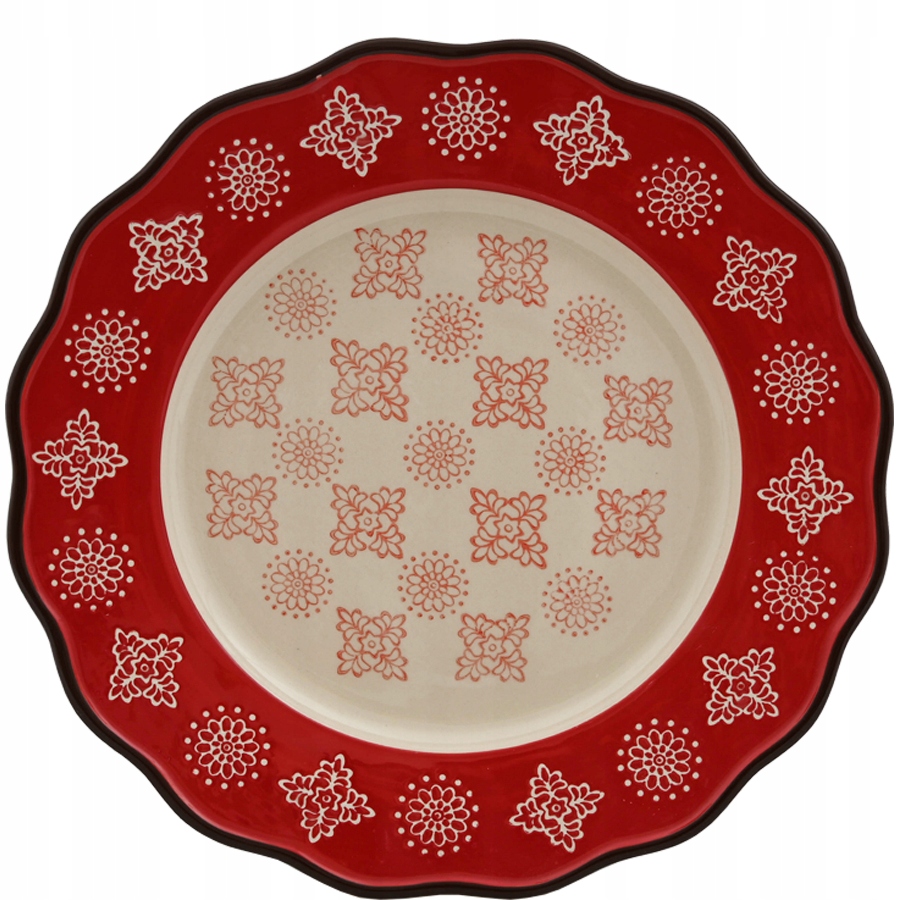 

Talerz Ceramiczny Czerwony 26,5 Seria Świąteczna