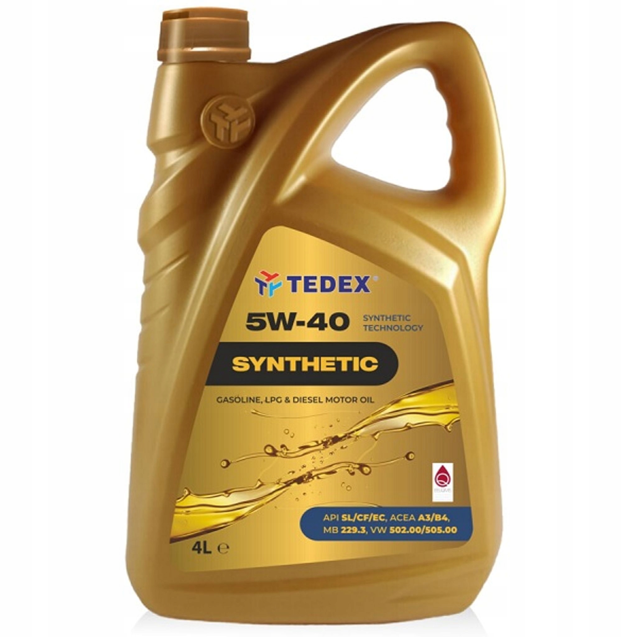 5W40 A3/B4 4/TDX Olej 5W-40 Tedex Synthetic Motor Oil 4L Tedex