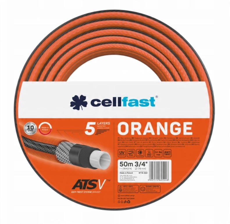 

Cellfast Wąż Ogrodowy Orange Atsv 3/4" 50 m