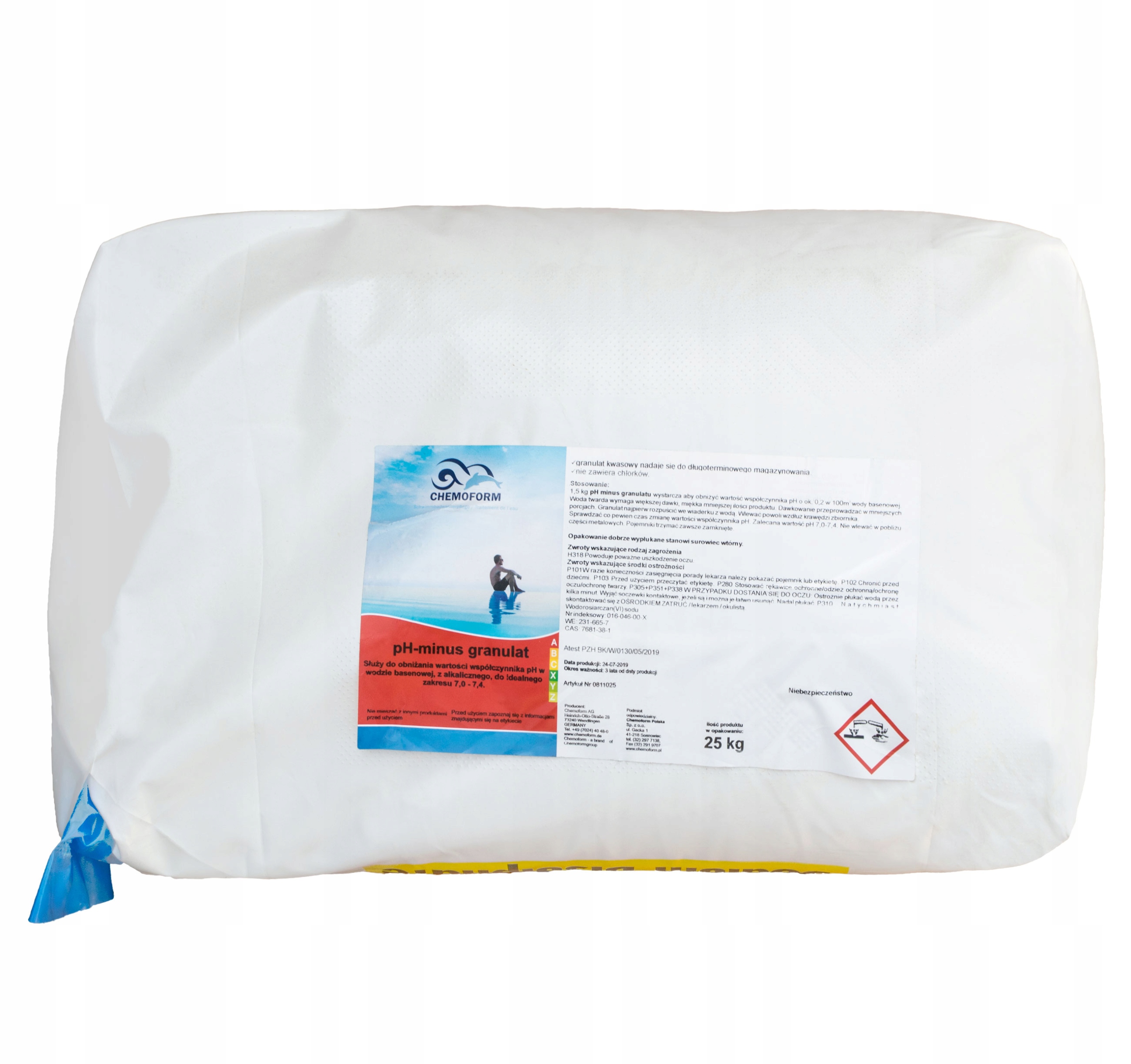 

pH- Minus Granulat Chemia do Basenu Chemoform 25kg