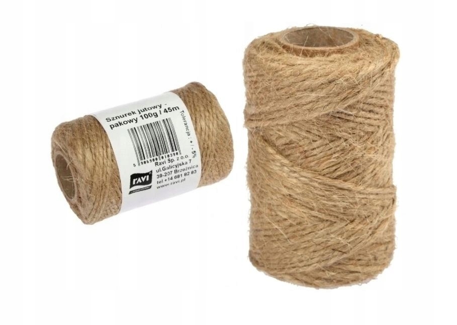 

Sznurek Jutowy Pakowy Naturalny