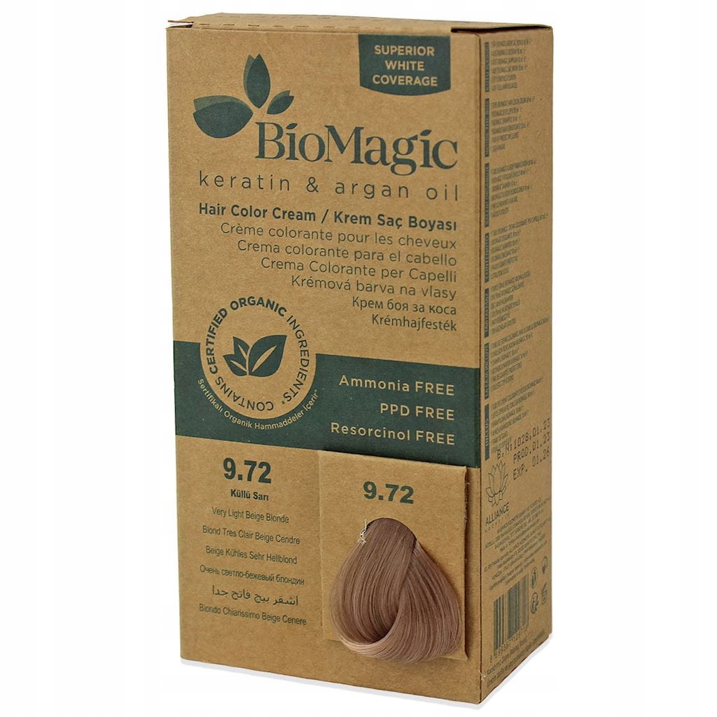 Barva Na Vlasy Velmi Světle Béžová Blond (9.72) 250 g Biomagic