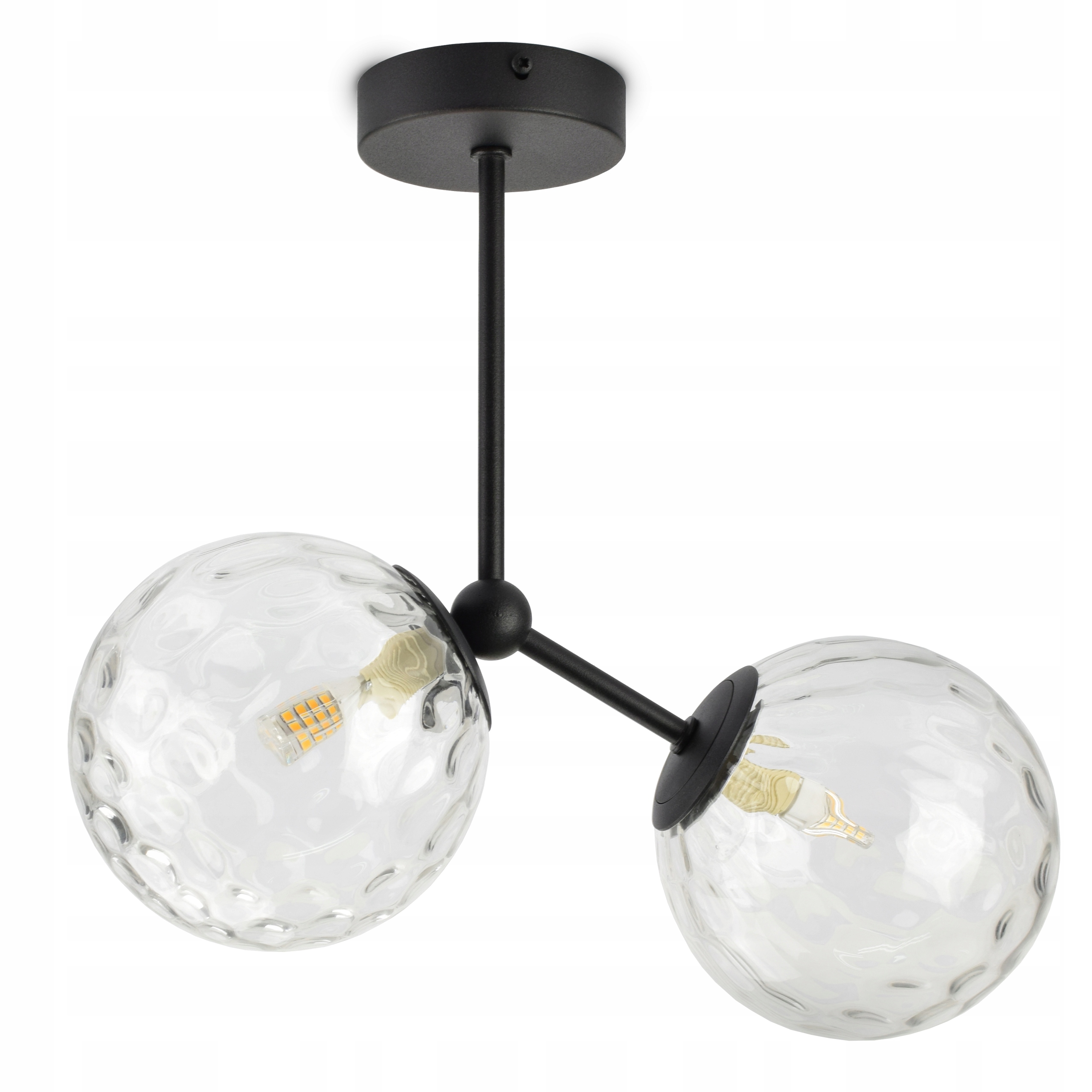 Závěsná stropní lampa Stropní Svítidlo Lustr Skleněné koule Průhledné Led G9 D2
