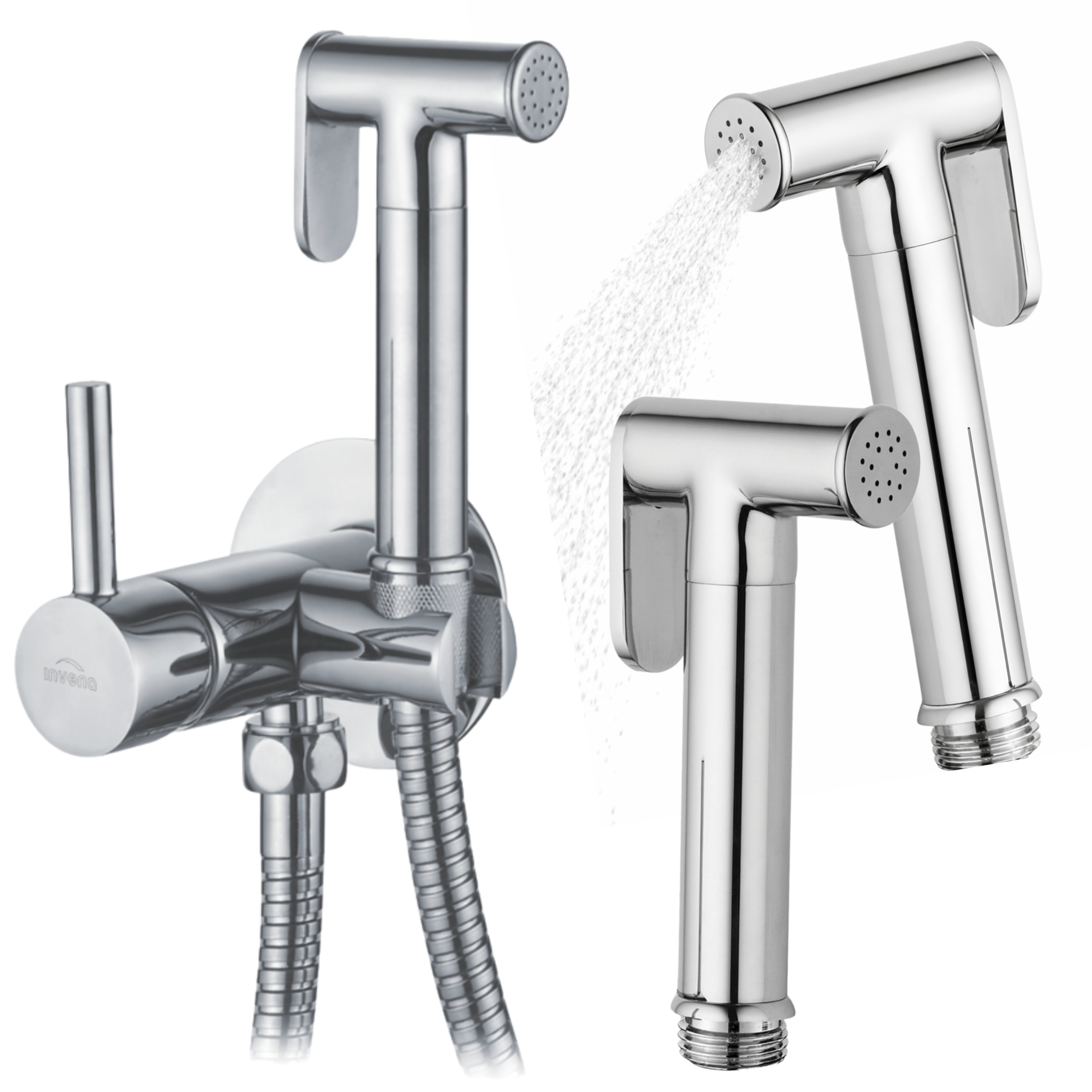 Bidetová Baterie Bidetová Podomítková Chromovaná, Perlátor Šetřící Vodu
