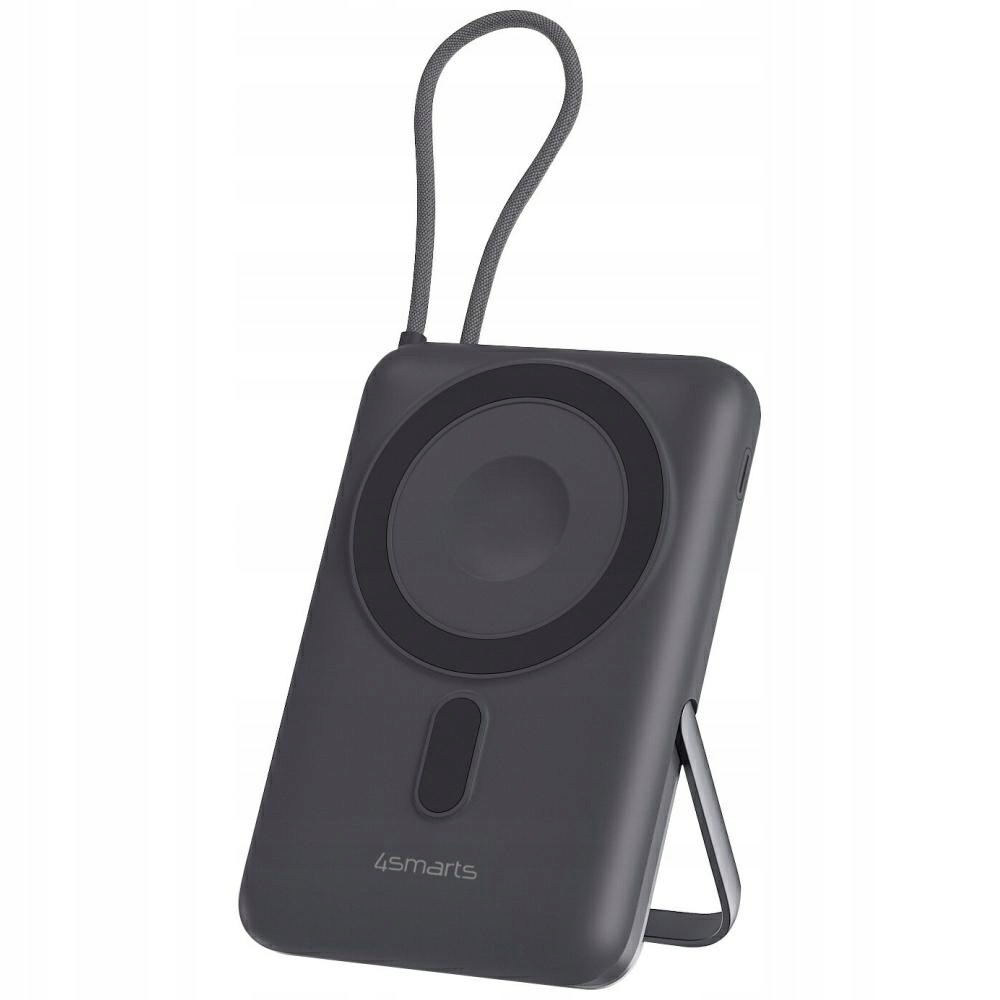 Powerbank bezprzewodowy 4smarts Enterprise Pocket 10000mAh 22.5W Qi2 szary