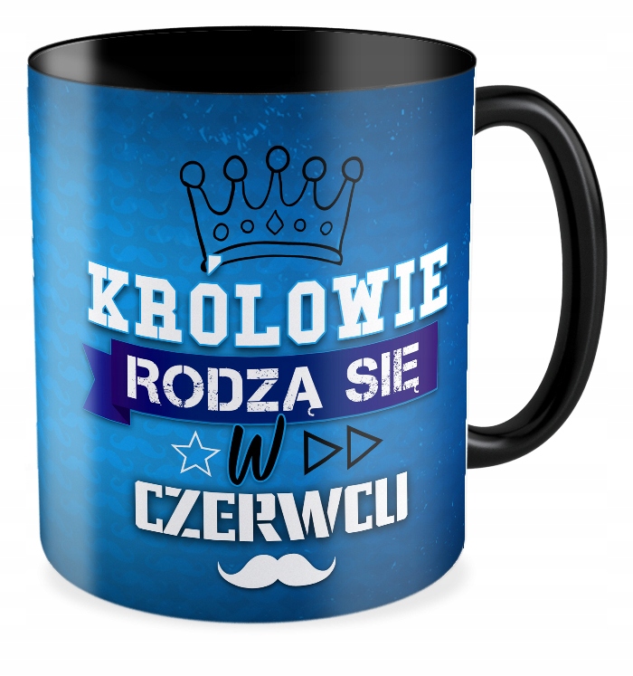 

Kubek czarny Urodziny Królowie Rodzą Się