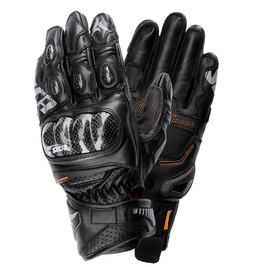 Seca Trackday Short Black Motocyklové rukavice