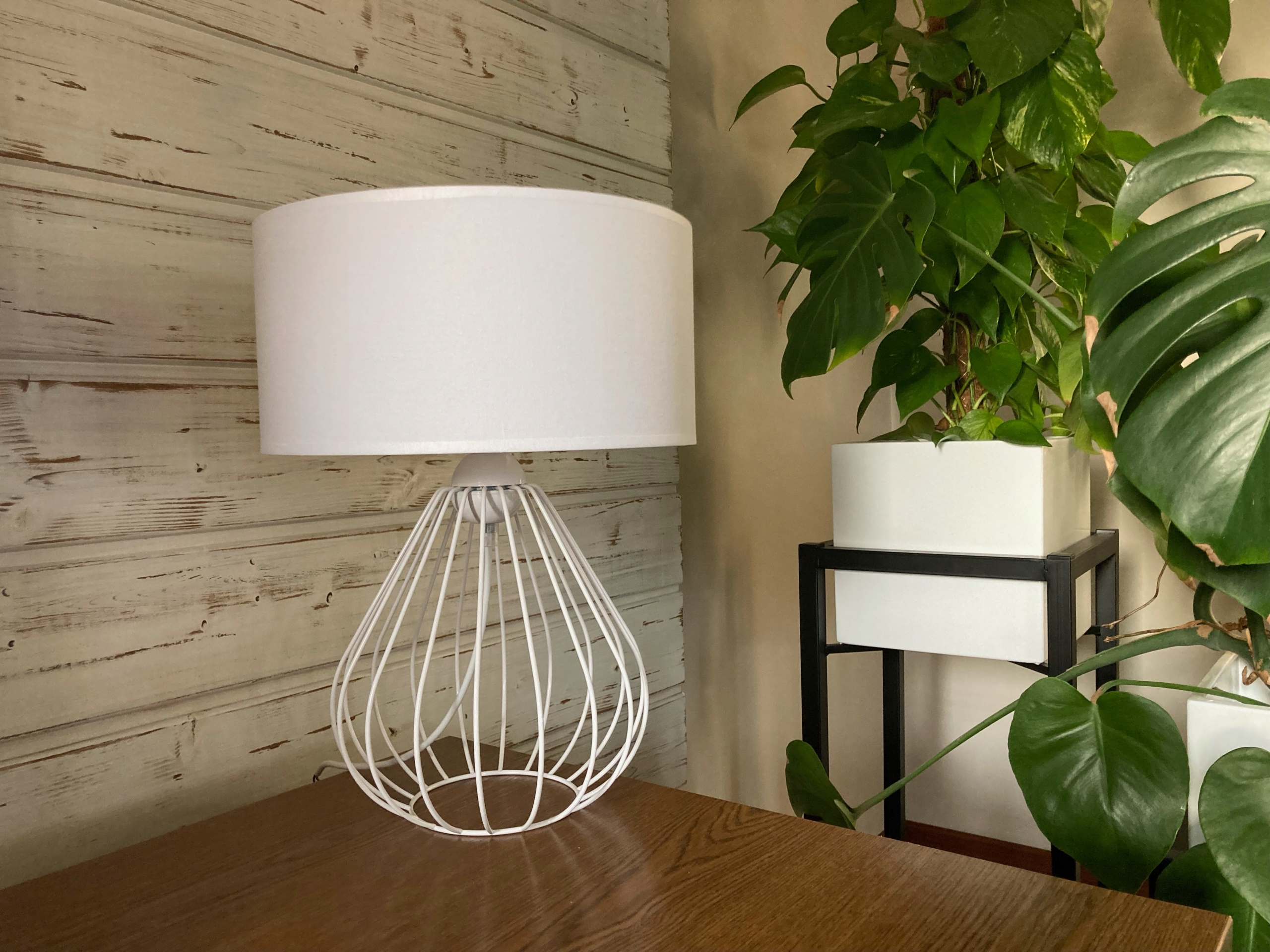 LAMPA LAMPKA STOŁOWA NOCNA DRUCIAK ABAŻUR LED Marka inna