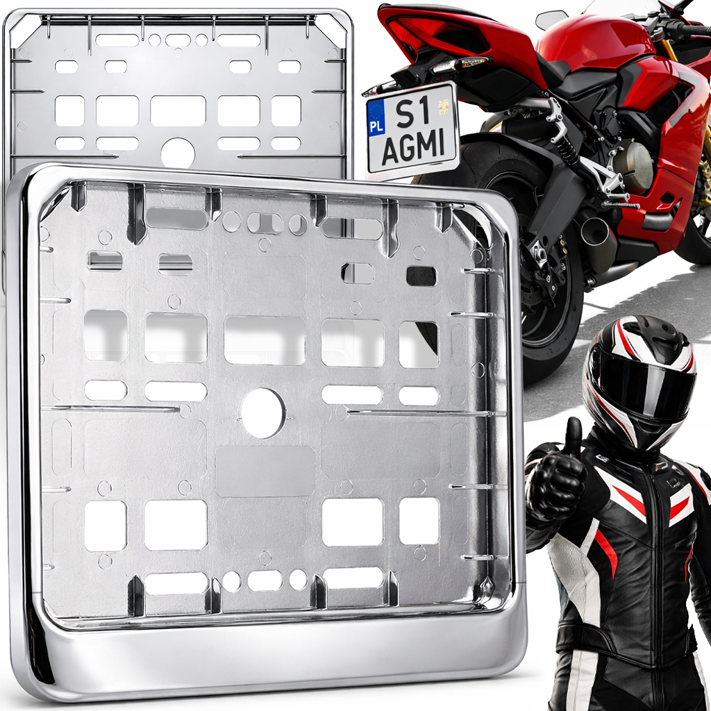 Ramka Ramki Do Tablicy Rejestracyjnej Motocykla Chrom Motor Pod Tablicę