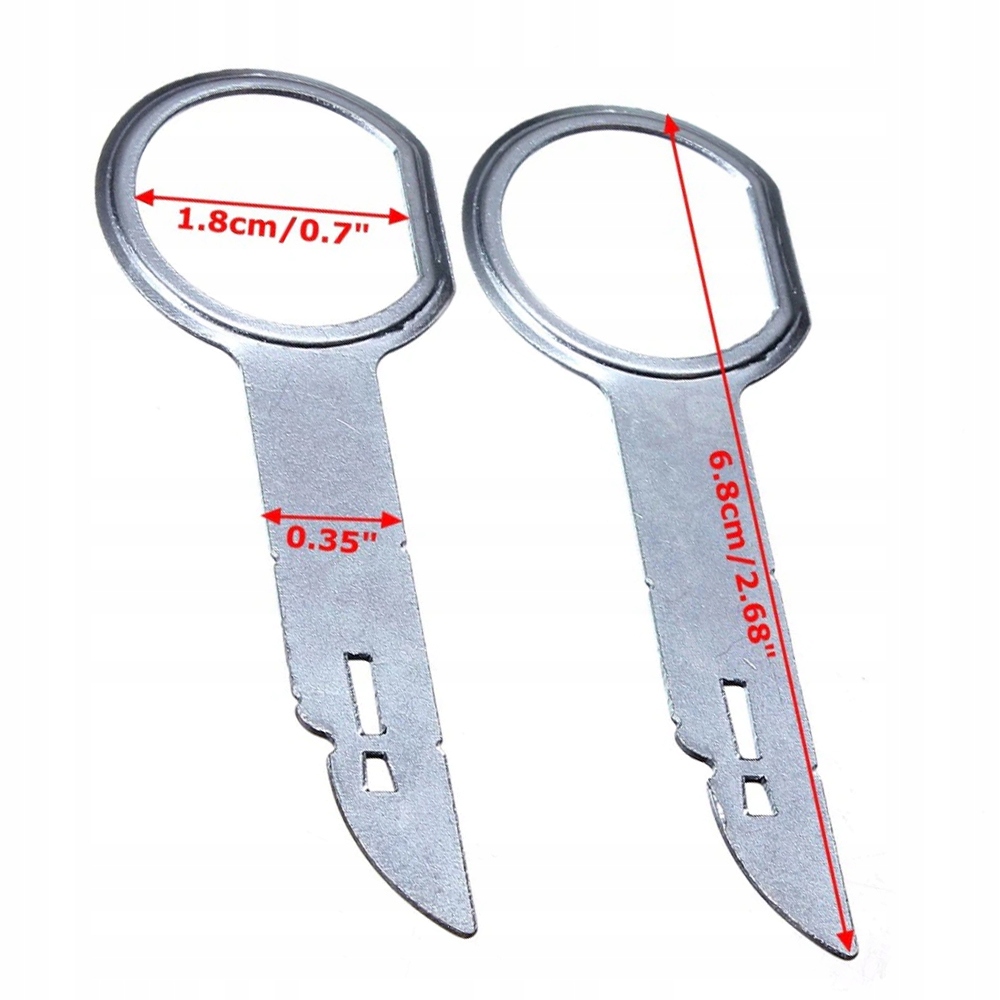 ZESTAW 4x KLUCZE WYJMAKI DO WYCIĄGANIA RADIA SAMOCHODOWEGO Z AUTA SAMOCHODU Marka Inna