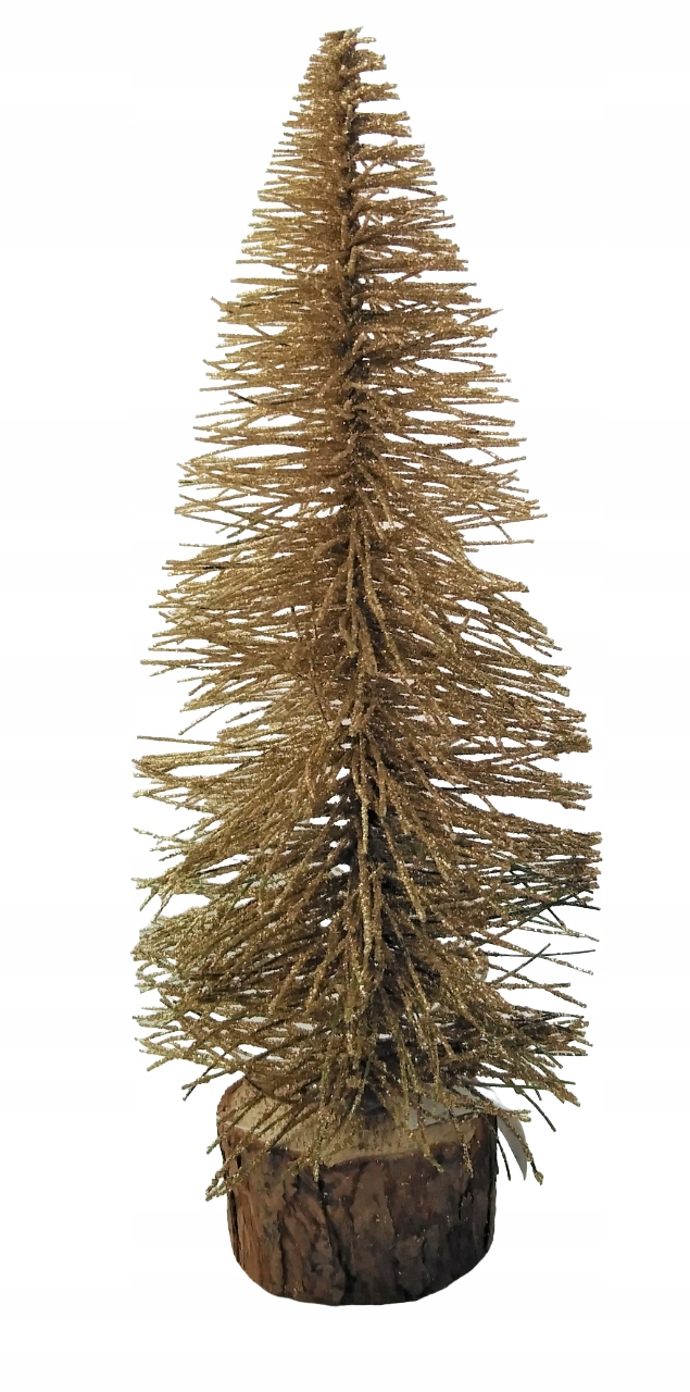 

Choinka szczotka sztuczna na pniu Złota 24 cm