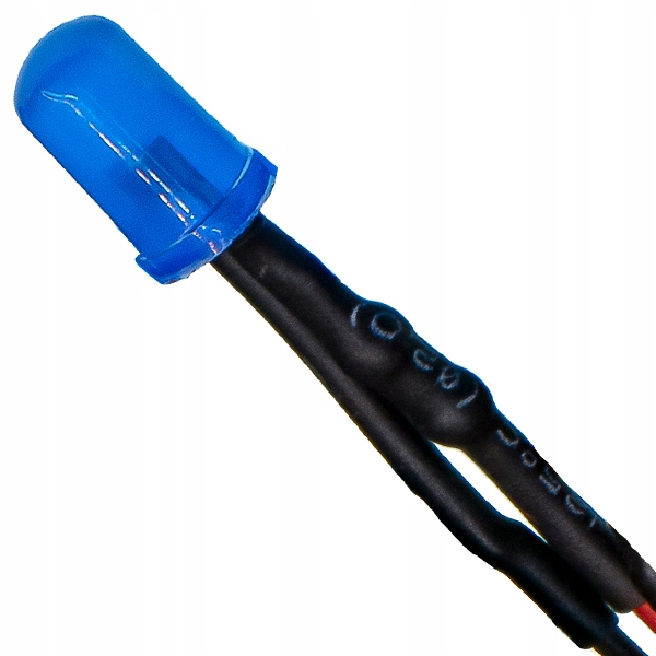 DIODY LED 12V 3mm NIEBIESKIE MAT - przewody długość 20cm | komplet 10 SZT Marka LeaderLED