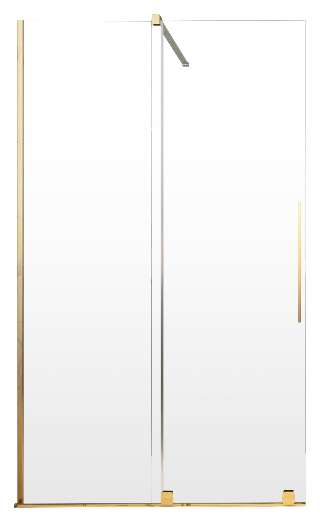 Radaway Furo kabina Walk-In 130 cm zlatá, levá, vysouvací, výška 200 cm