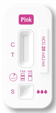 DOMOWY PŁYTKOWY TEST CIĄŻOWY PINK SUPERCZUŁY 99,9% EAN (GTIN) 5907572329957