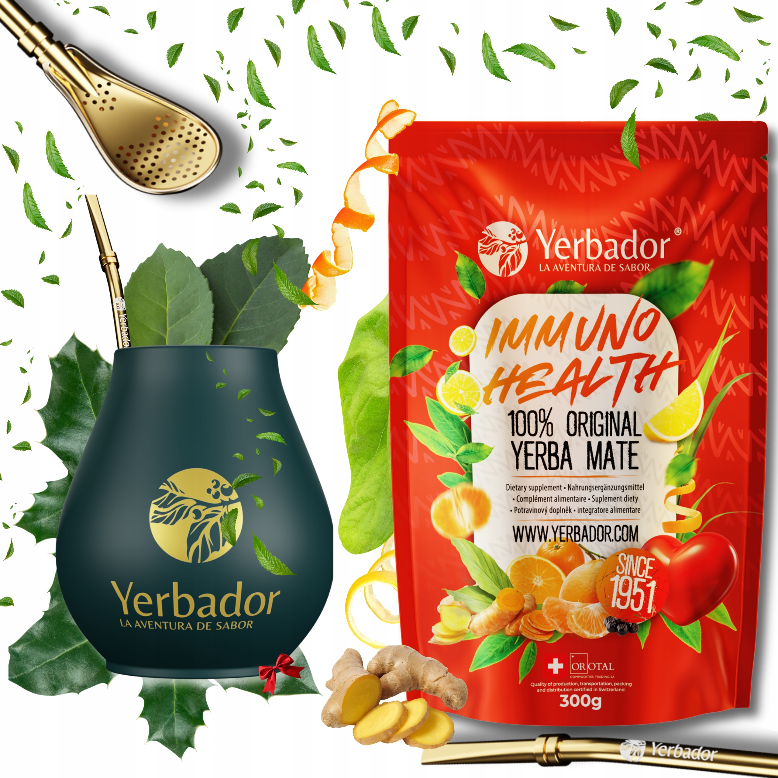 Levně Yerba Mate Yerbador Na Imunitu Imuno Health Bombilla Matero 300 g 0,3 kg