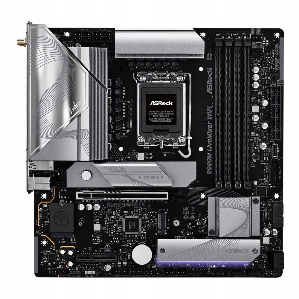 Doska ASRock B860M LiveMixer WiFi /B860/DDR5/SATA3/M.2/ TB4/WiFi/ BT/PCIe5.