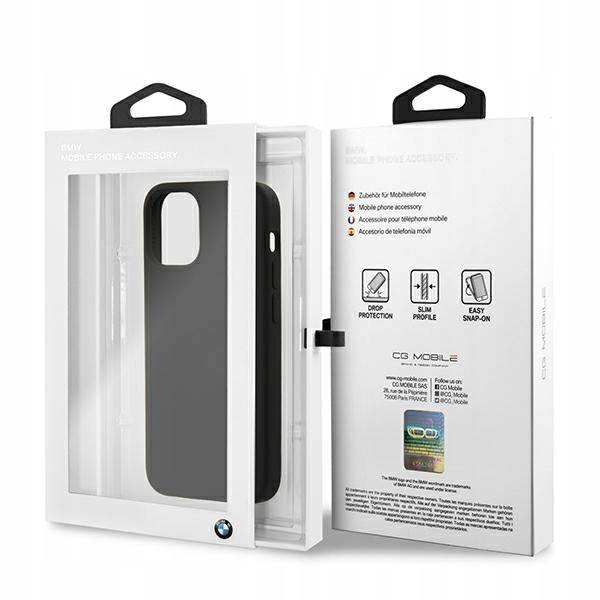 Etui Bmw Silicone Signature na iPhone 12 mini czarne Bmw