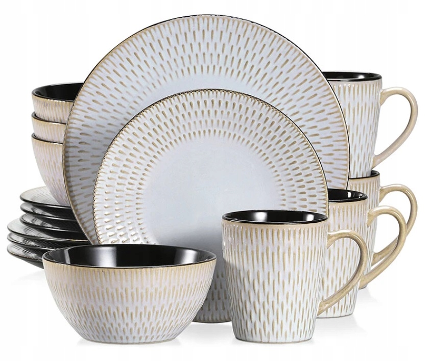 Zastawa obiadowa Vancasso PLUVO 16szt/ 4 osób Kod producenta VC-LENTO-DG-SLX1