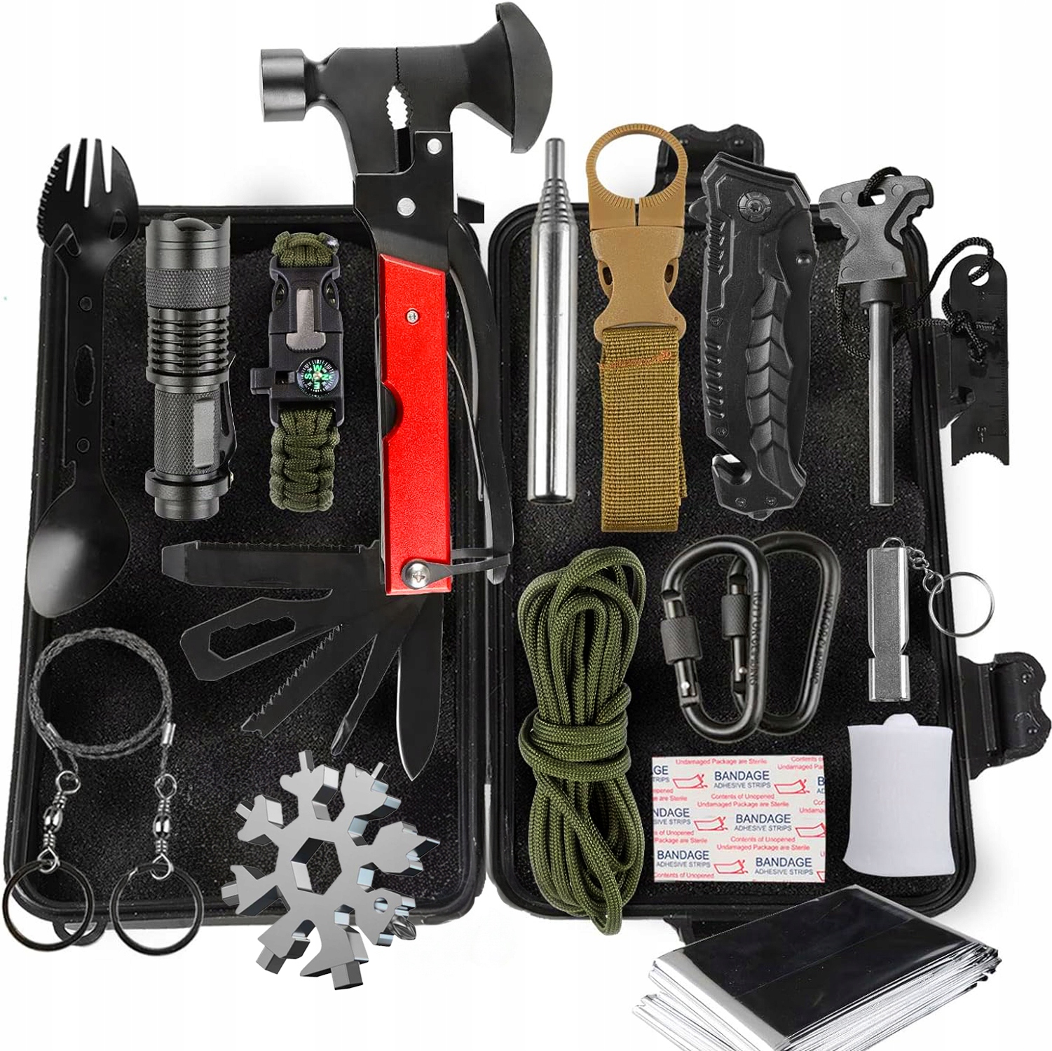Survivalový Set SRV-18 – Turistický set, multifunkční, záchranný