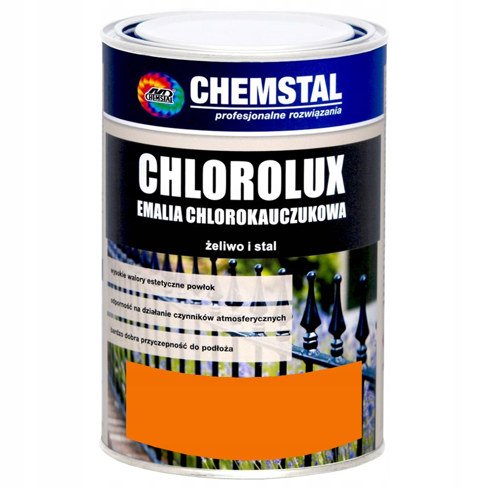 Chemstal Chlorolux Emalia chlorokauczukowa do metalu Pomarańczowy 10L