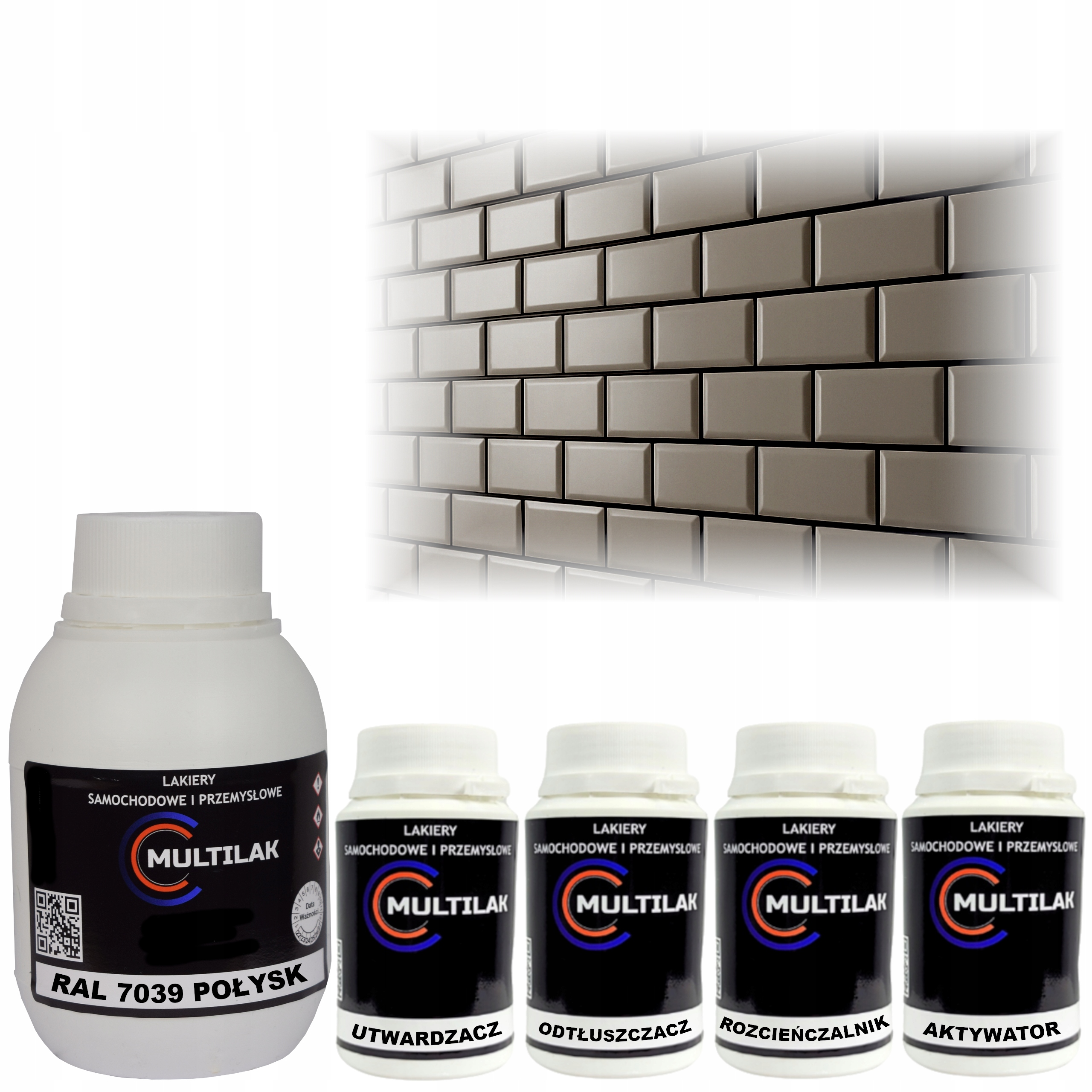 Lak barva Ral 7039 na glazuru dlaždic na váleček štětec 0,5L Lesk