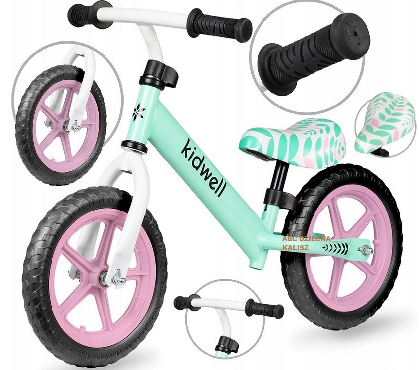 Rowerek BiEgOwY Kidwell ReBeL Miętowy koła Eva