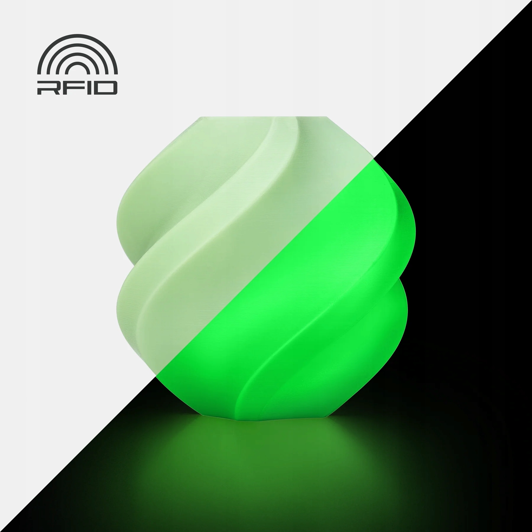Filament Bambu Lab PLA Glow 1,75mm 1kg - z wielorazową szpulą - Glow Green