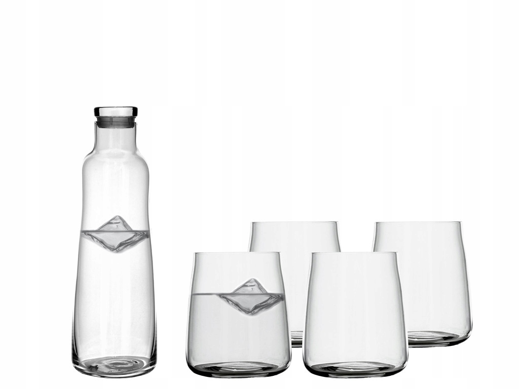 Lyngby Glas Zero Karafa 4 poháre na vodu Sada