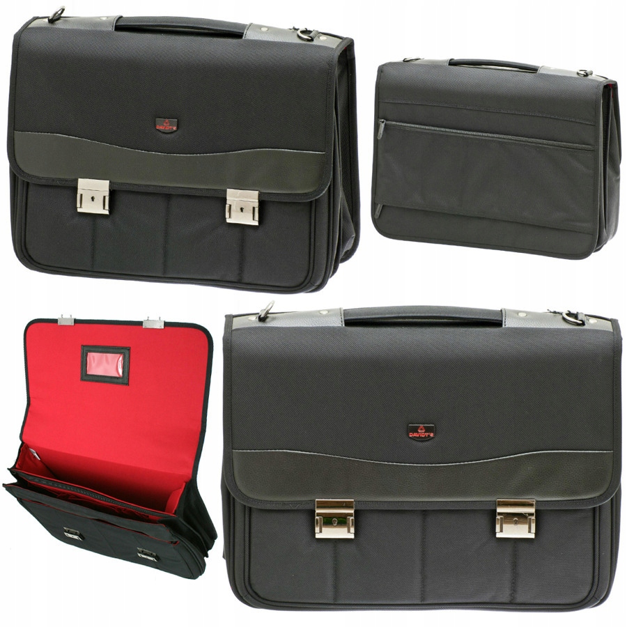 Davidt's Teczka Biznesowa Neseser Aktówka Czarna Black Na Laptopa