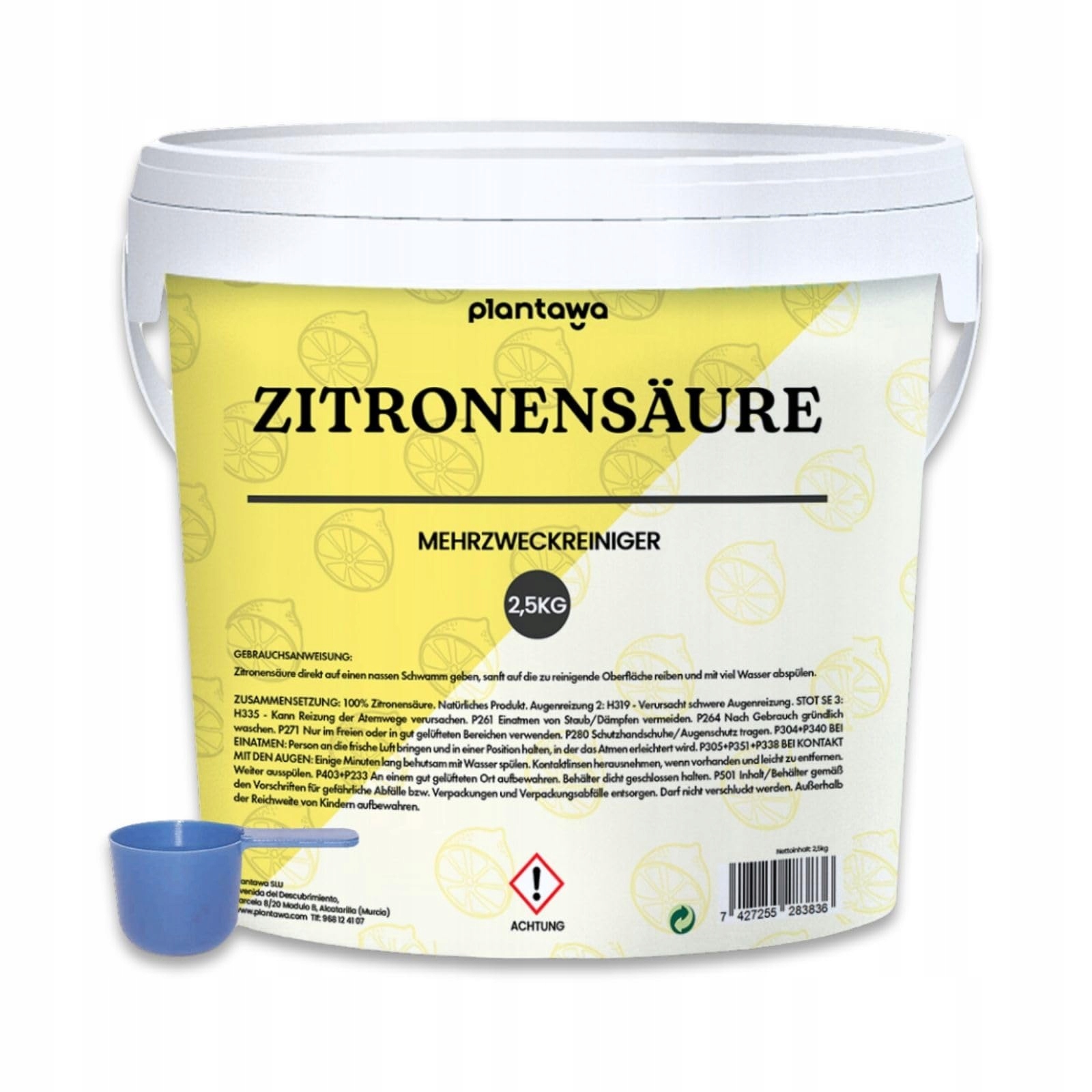 Levně Plantawa Kyselina citrónová v prášku 2,5 kg