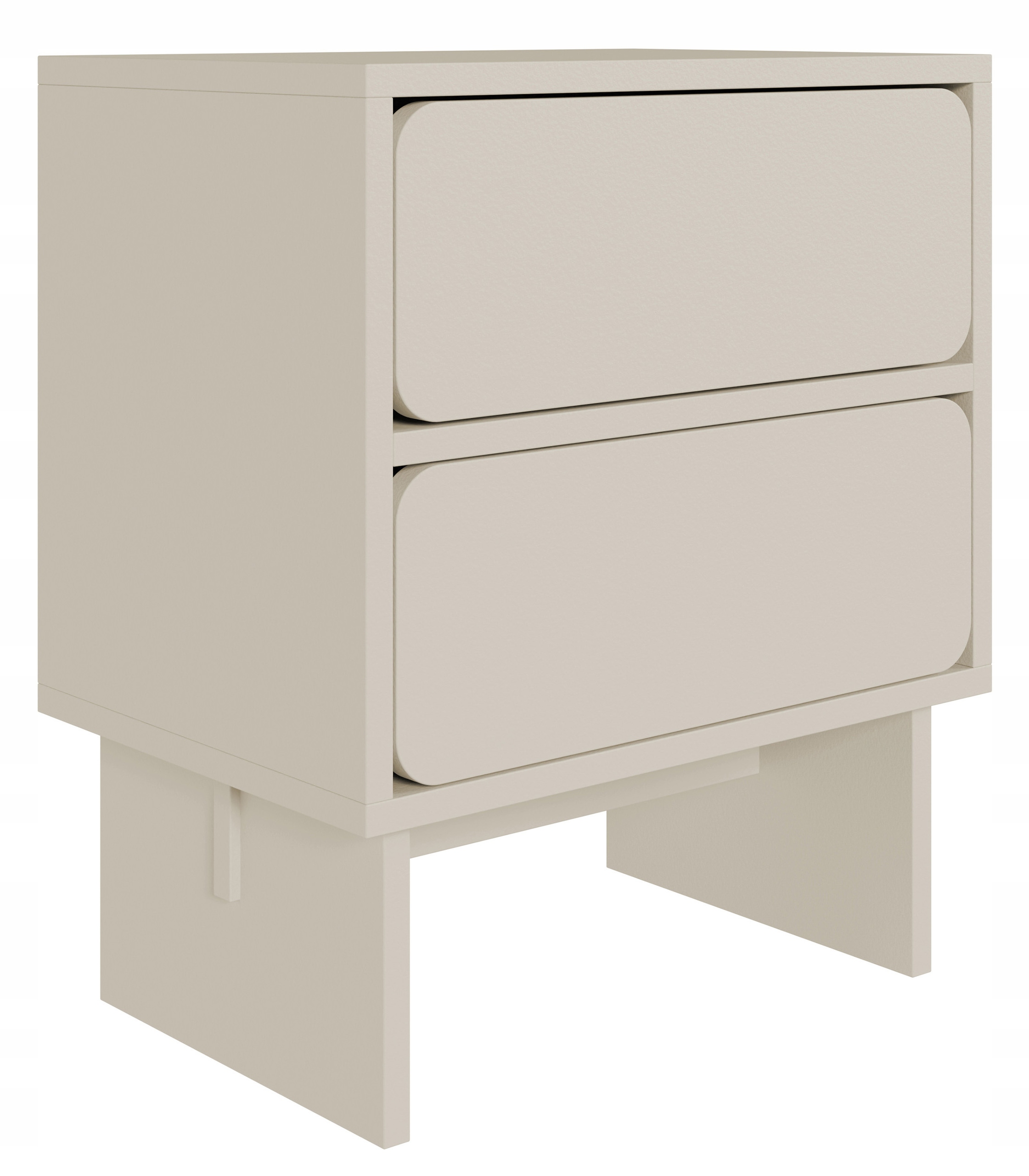 Noční stolek Wuwu se dvěma zásuvkami 50 cm šedobéžový