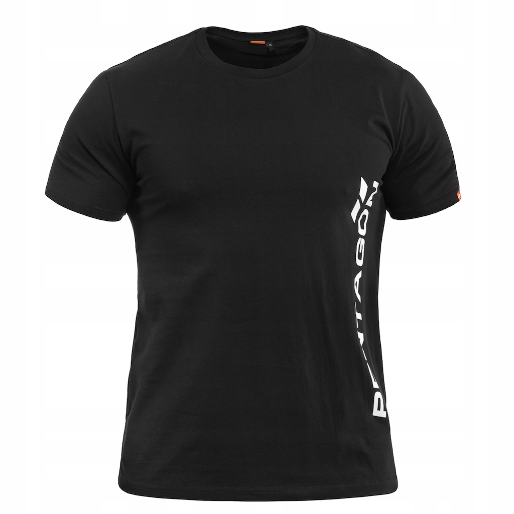 Koszulka Męska Sportowa Bawełniana T-shirt Pentagon Vertical Czarna S