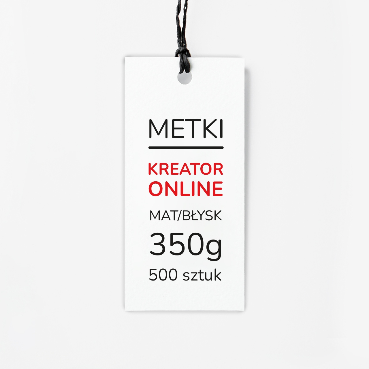 Metki 500 szt. kreda 350g GOTOWE SZABLONY kreator