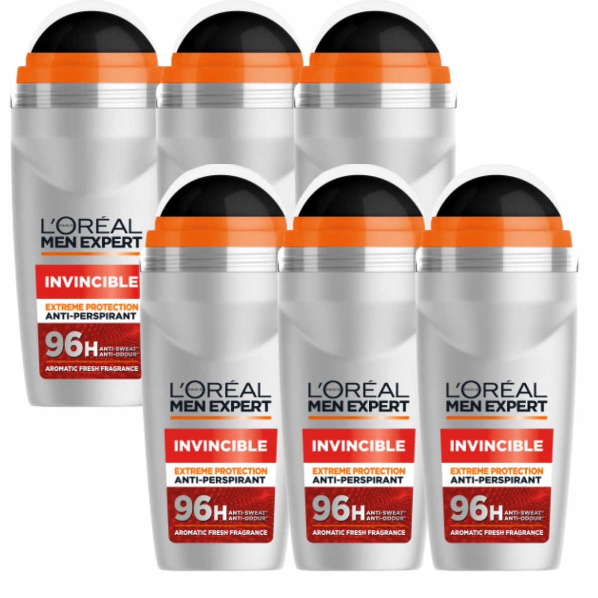 L'Oréal Men Expert 96H Antiperspirant v tyčince Invincible Kulka 6x50 ml
