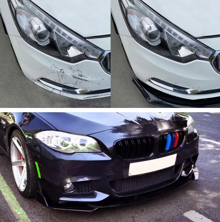 UNIWERSALNY SPLITTER DOKŁADKA PRZEDNIEGO ZDERZAKA SPOILER CZARNY POŁYSK Producent części Inny