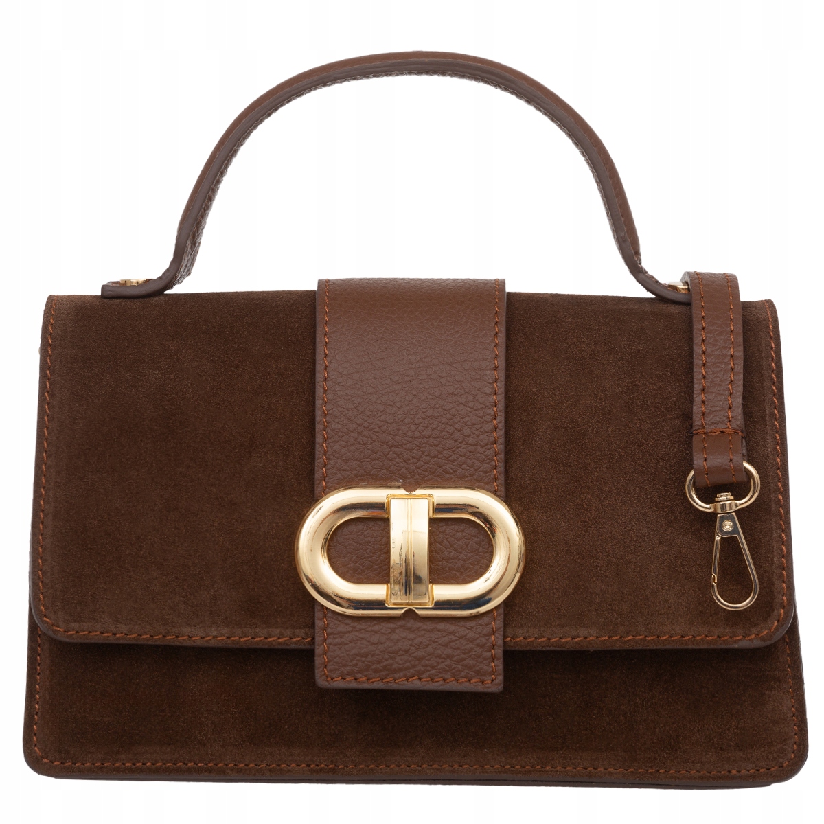 Dámská Kufřík kabelka Vera Pelle Alda Hnědá