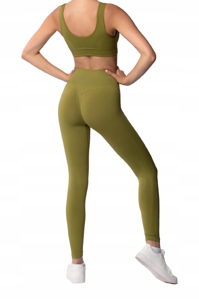 Spaio Legginsy damskie Fitness Flex oliwkowe M