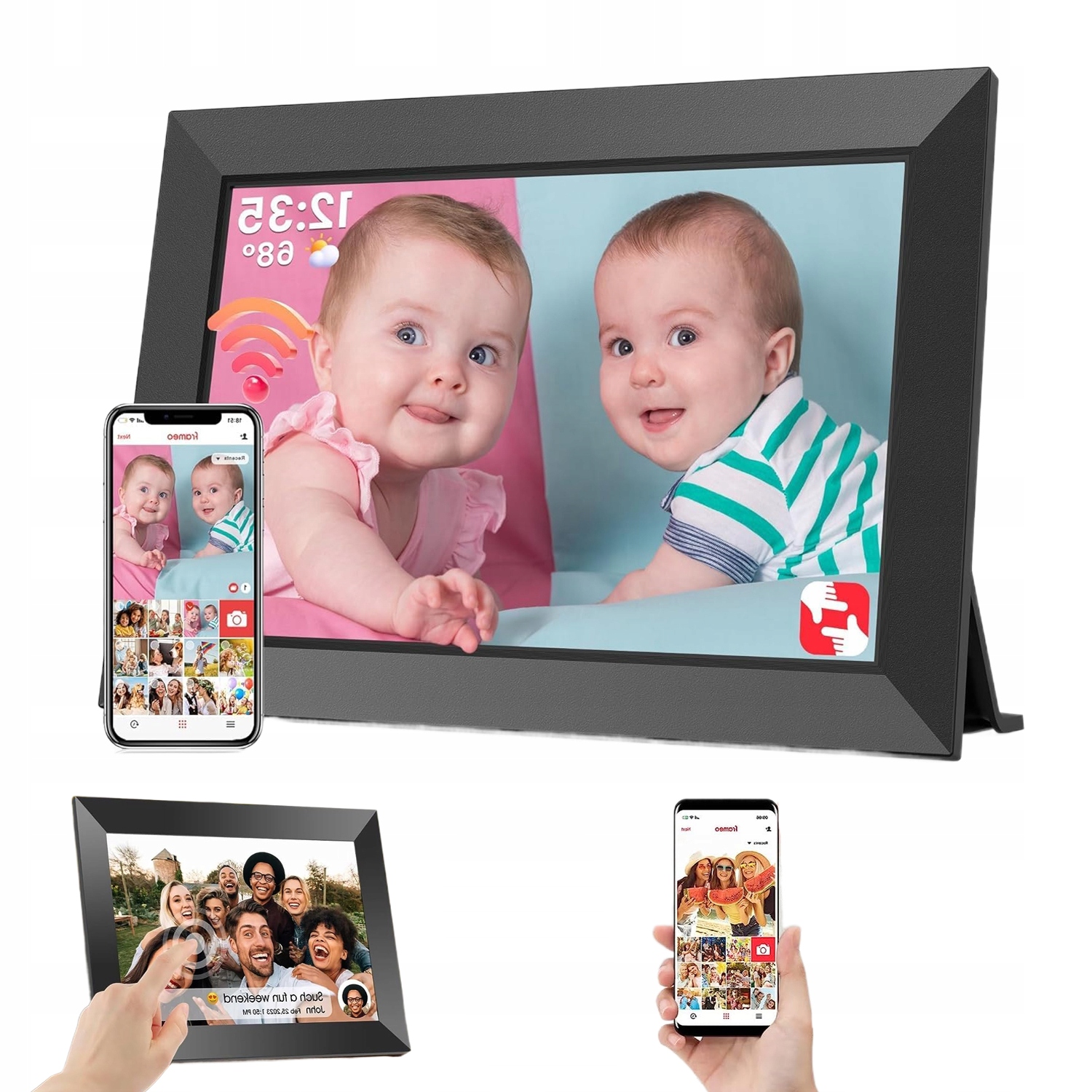 Digitální Rámeček Pro Fotografie 10,1 Palce Ips 1280*800 Dotykový Displej 265.2X184X23 MM