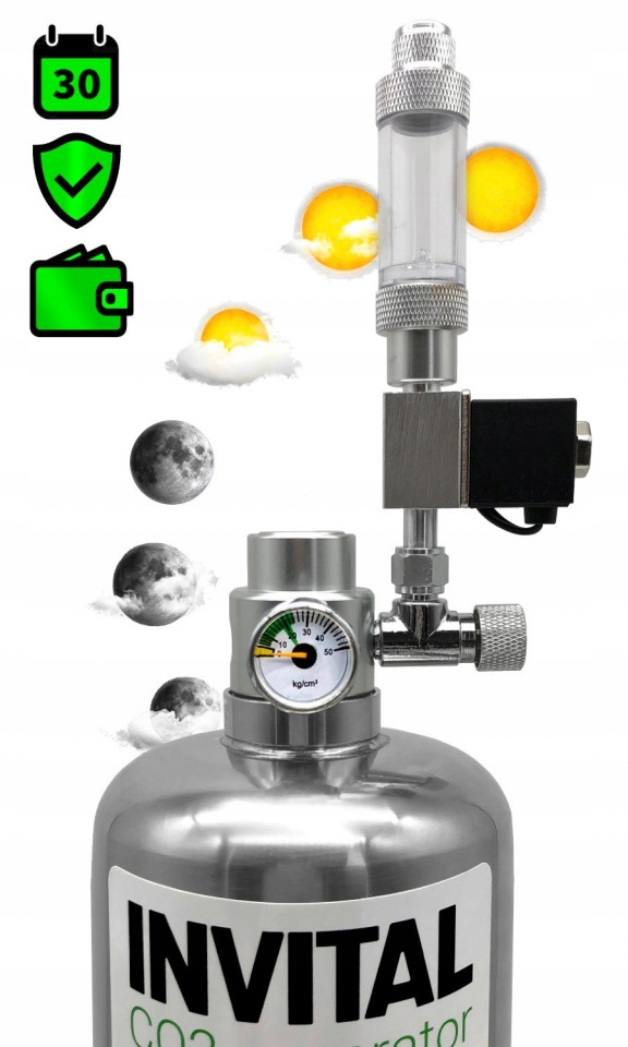 

Invital Generator CO2 z wył. nocnym z butlą 2l