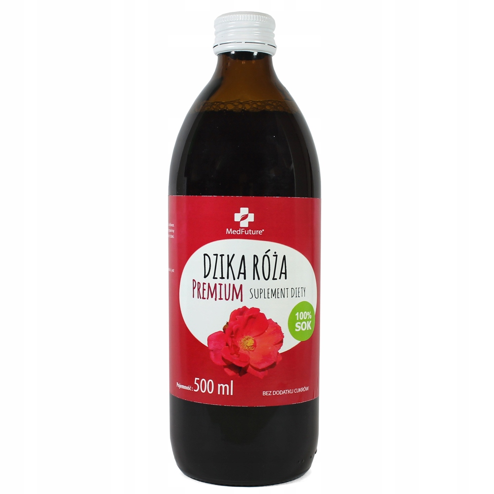 

Sok z owoców dzikiej róży Naturalny 500 ml