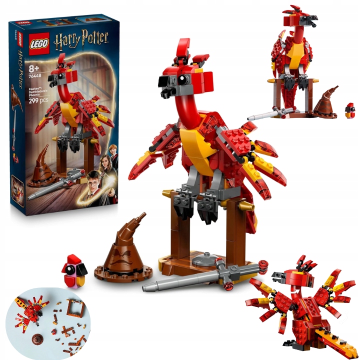 Klocki Lego Harry Potter 764488 Fawkes Fenikd Dumbledore'a 299 Elementów