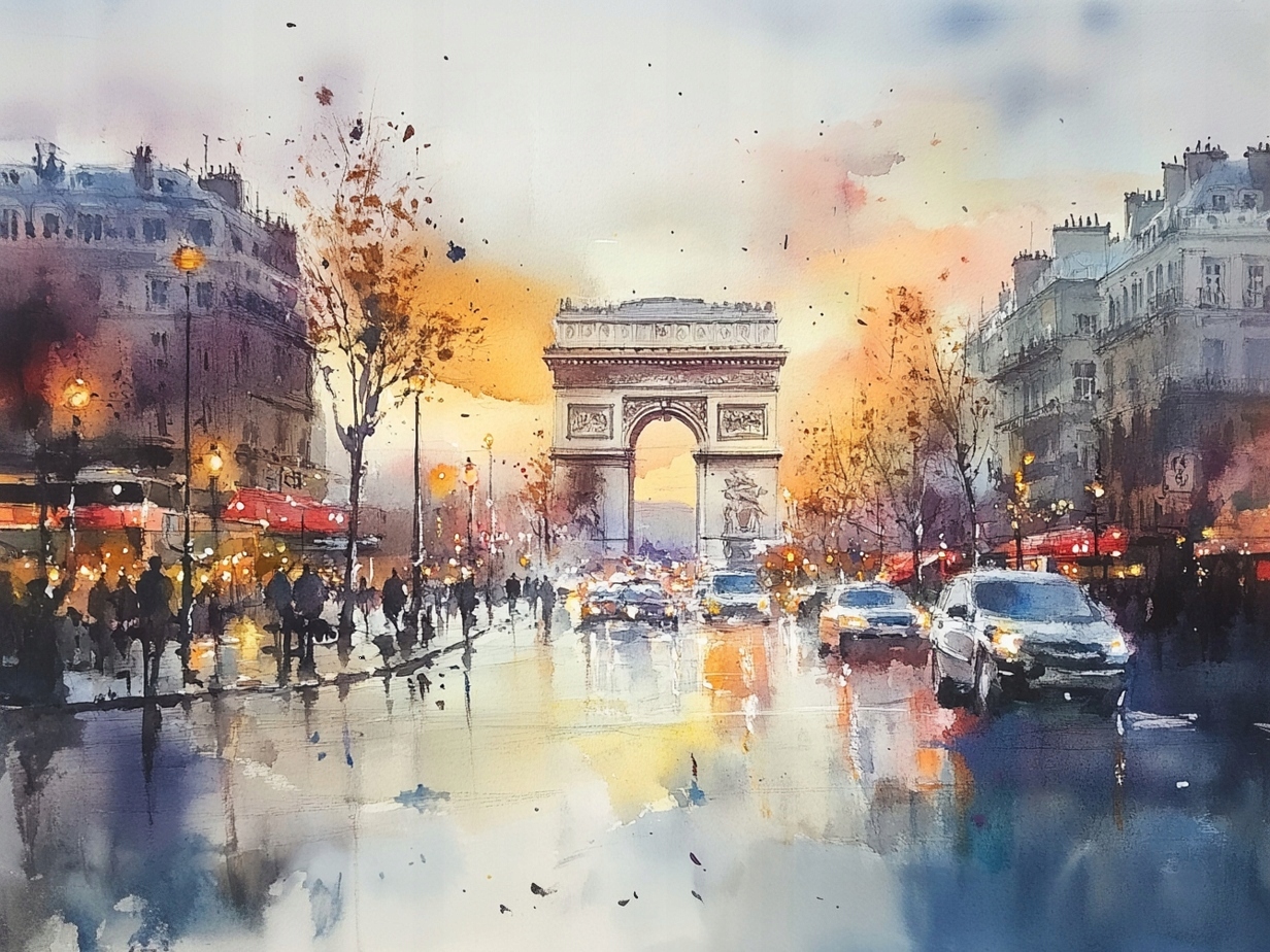 Obraz Na Plátně Canvas Město Paříž Francie Triumfální Oblouk 100x75